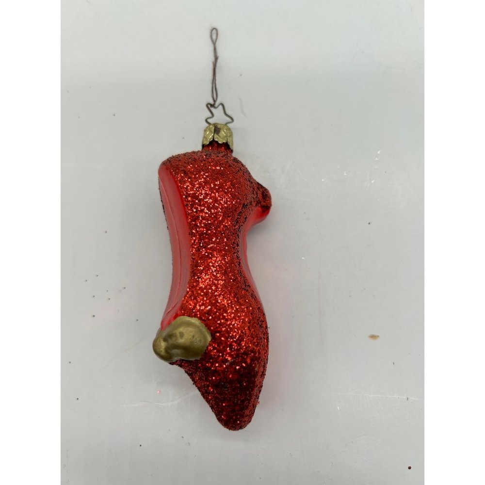 Wizard‎ of Oz Ruby Slipper Dorothy Inge Glass Blown Christmas Ornament 4" (3)